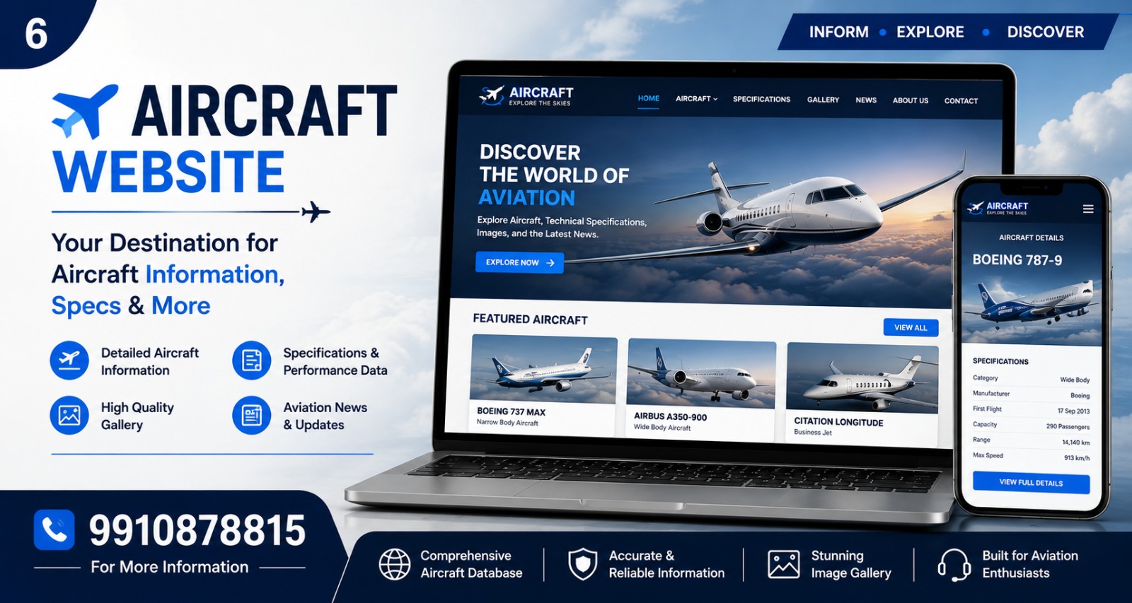 Aviation charter company website